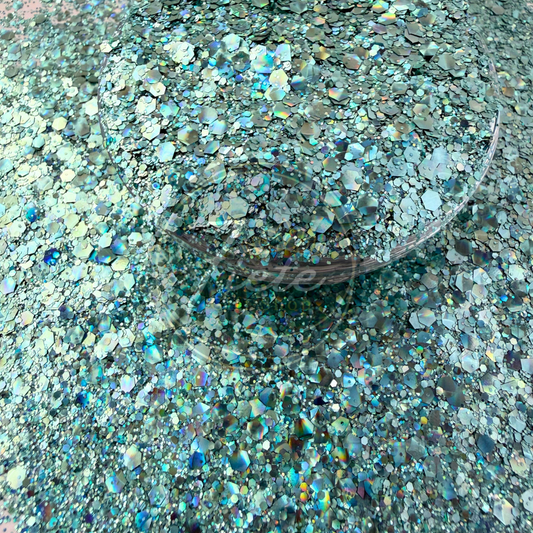 Seafoam - Holographic Cat Eye Glitter - Mixed