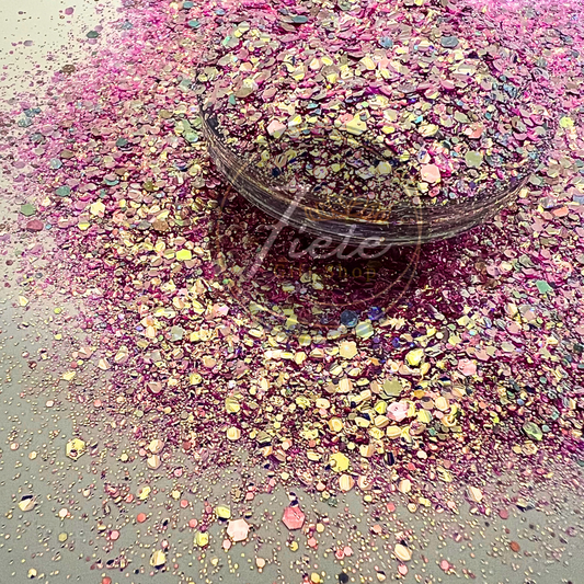Pink Bow - Glitter Mix