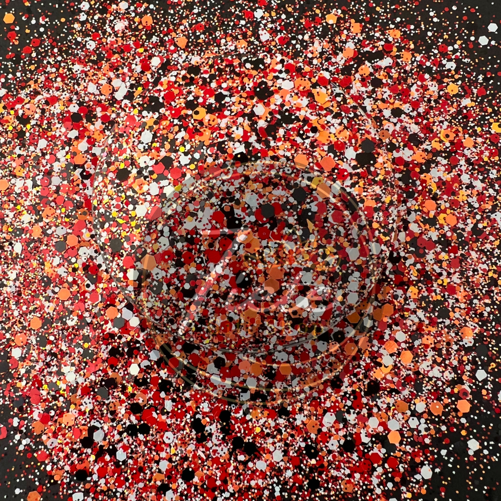 Orange Camo - Mix Glitter