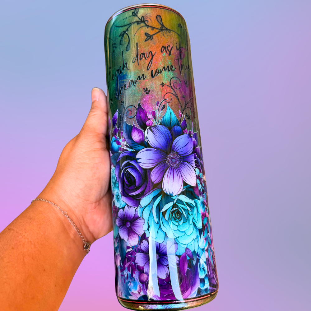 30oz Fairy Floral -Stainless Steel Tumbler