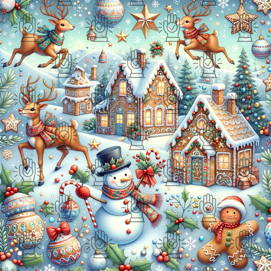 Mystical Christmas Pattern/Background-PNG