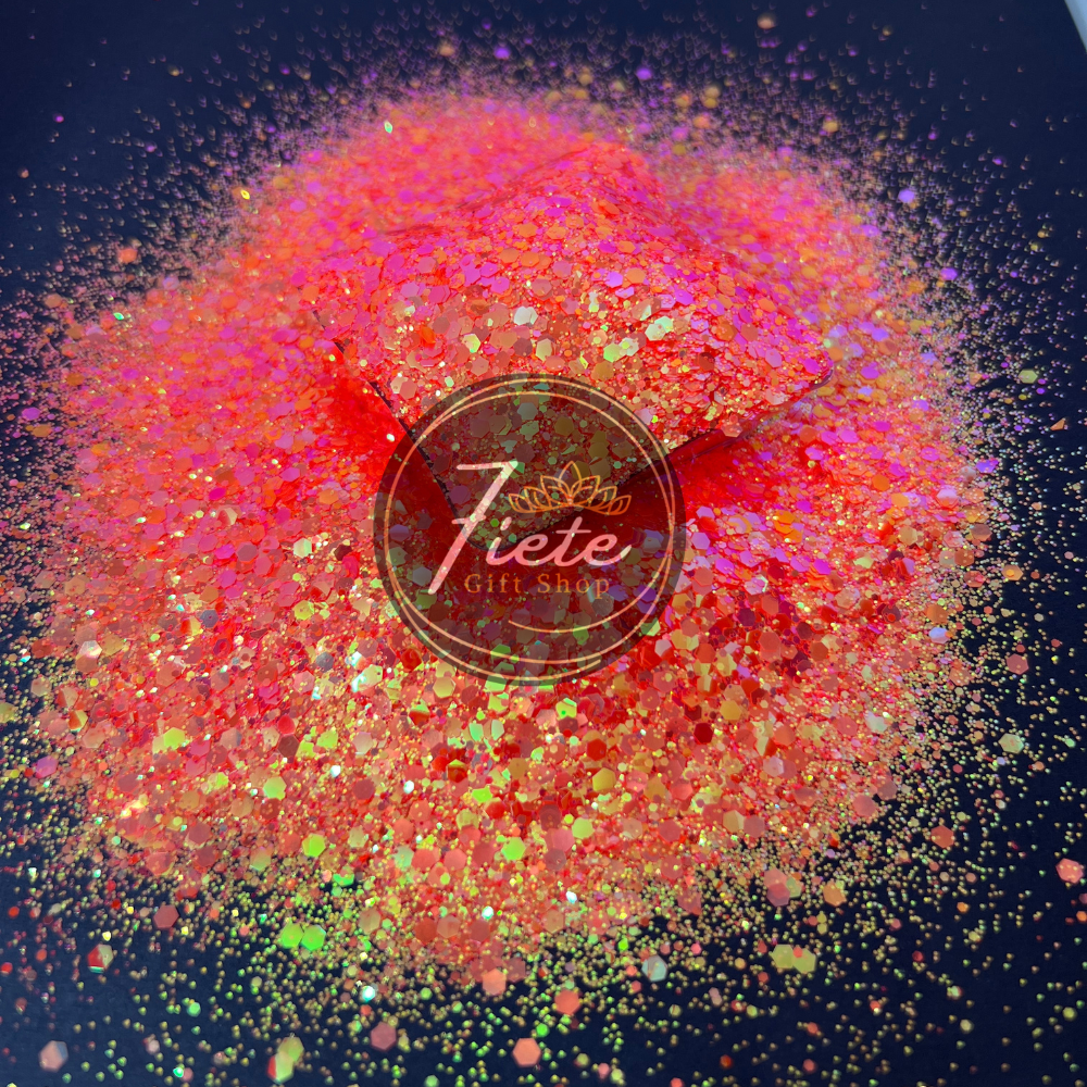 Spray Tan - Mixed Neon Color Changing Glitter