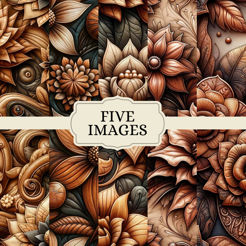Enchanted Leather Blooms-PNG
