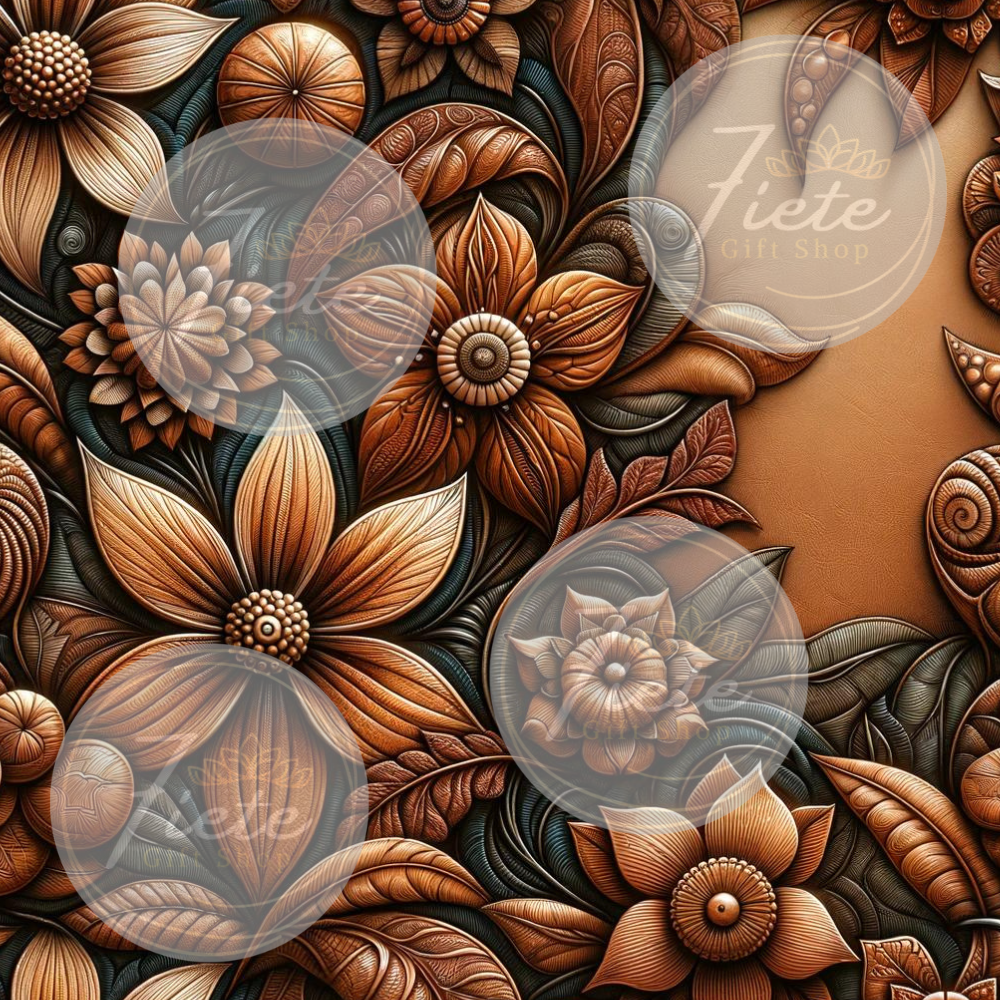 Enchanted Leather Blooms-PNG