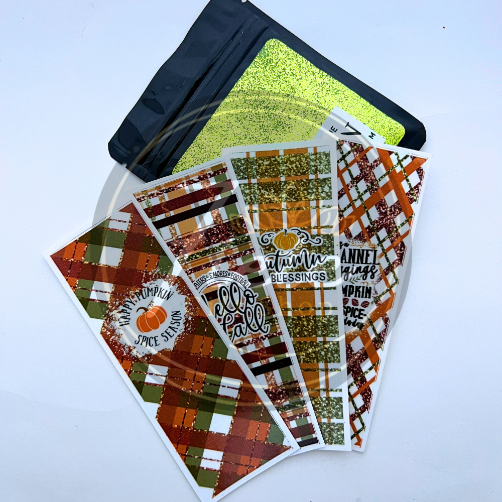 Fall Plaid Pen Wrap Bundle with Orion – Fine Glitter