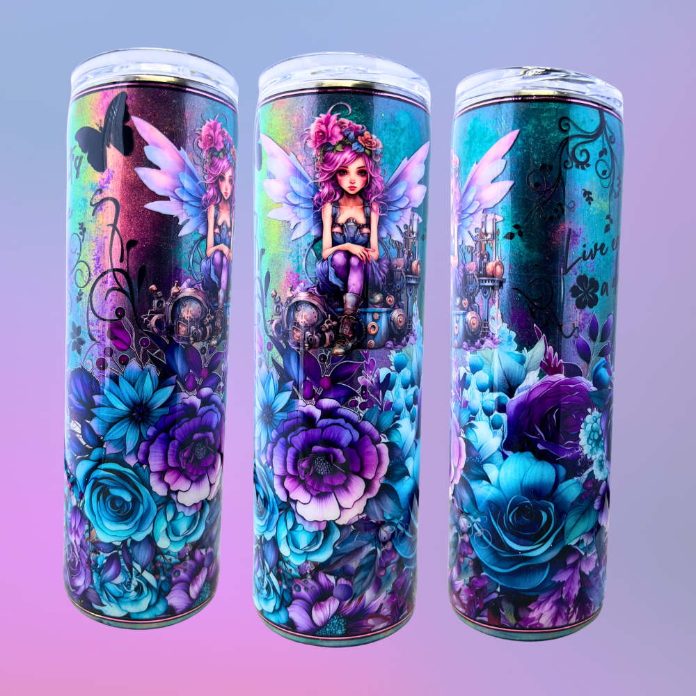 30oz Fairy Floral -Stainless Steel Tumbler