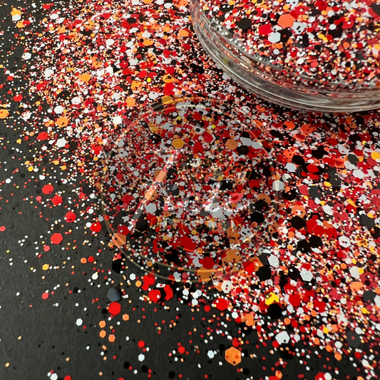 Orange Camo - Mix Glitter