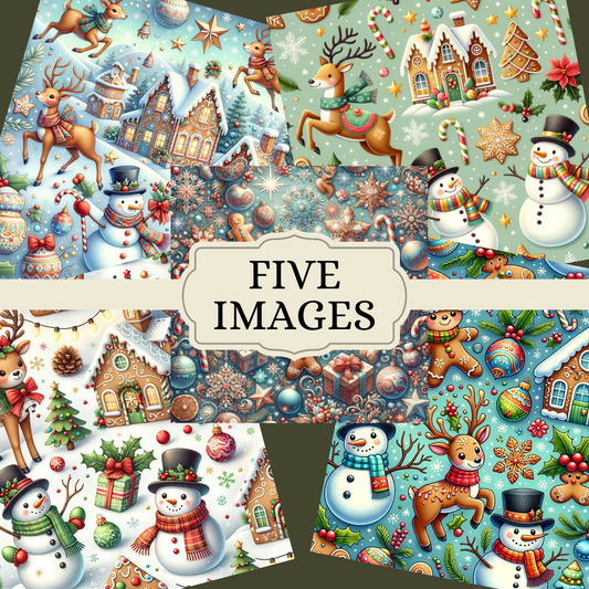 Mystical Christmas Pattern/Background-PNG