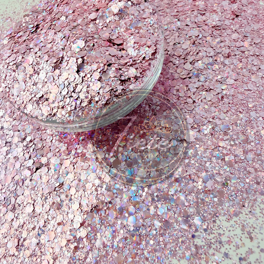 Pink Clouds - Holographic Cat Eye Glitter - Mixed
