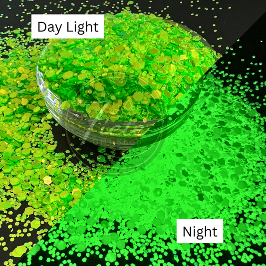 Kryptonite – Glow in the Dark Glitter Mixed