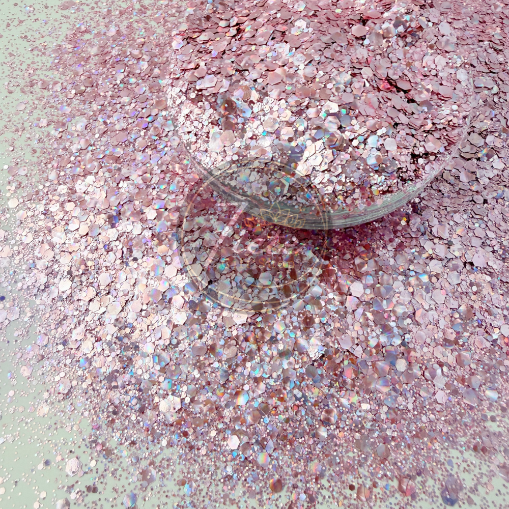 Pink Clouds - Holographic Cat Eye Glitter - Mixed