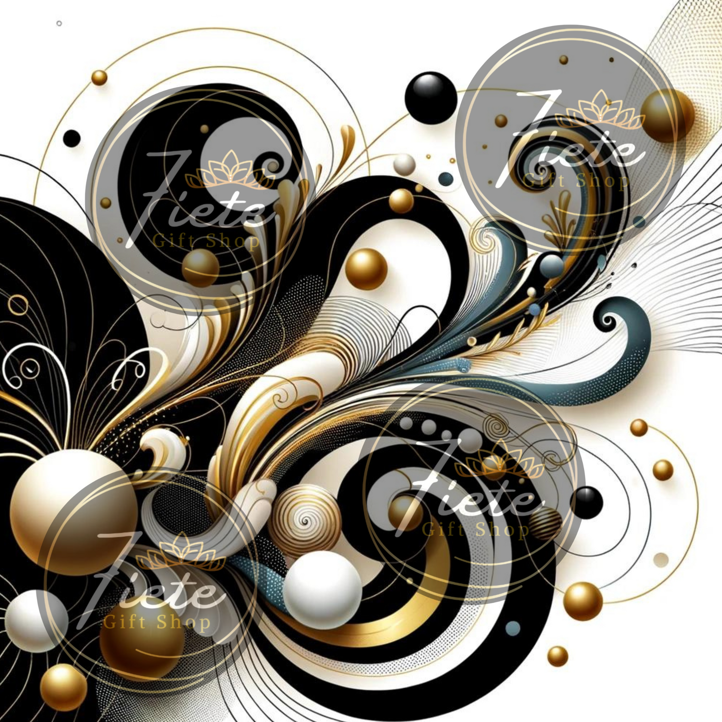 Swirls Blue-PNG