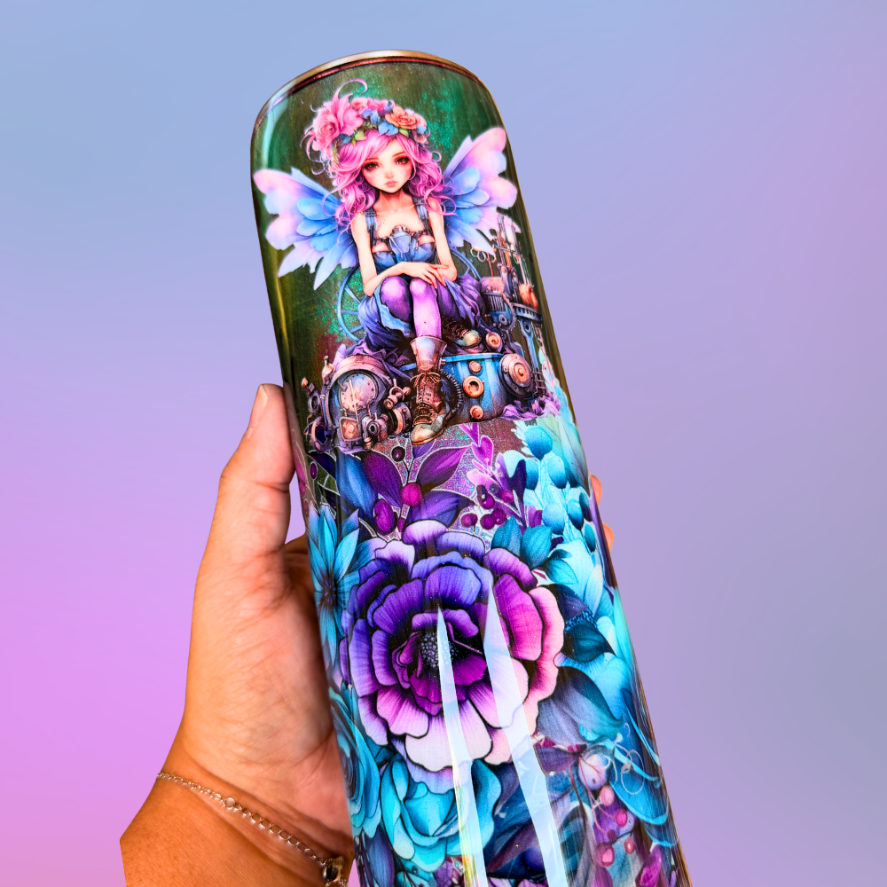 30oz Fairy Floral -Stainless Steel Tumbler