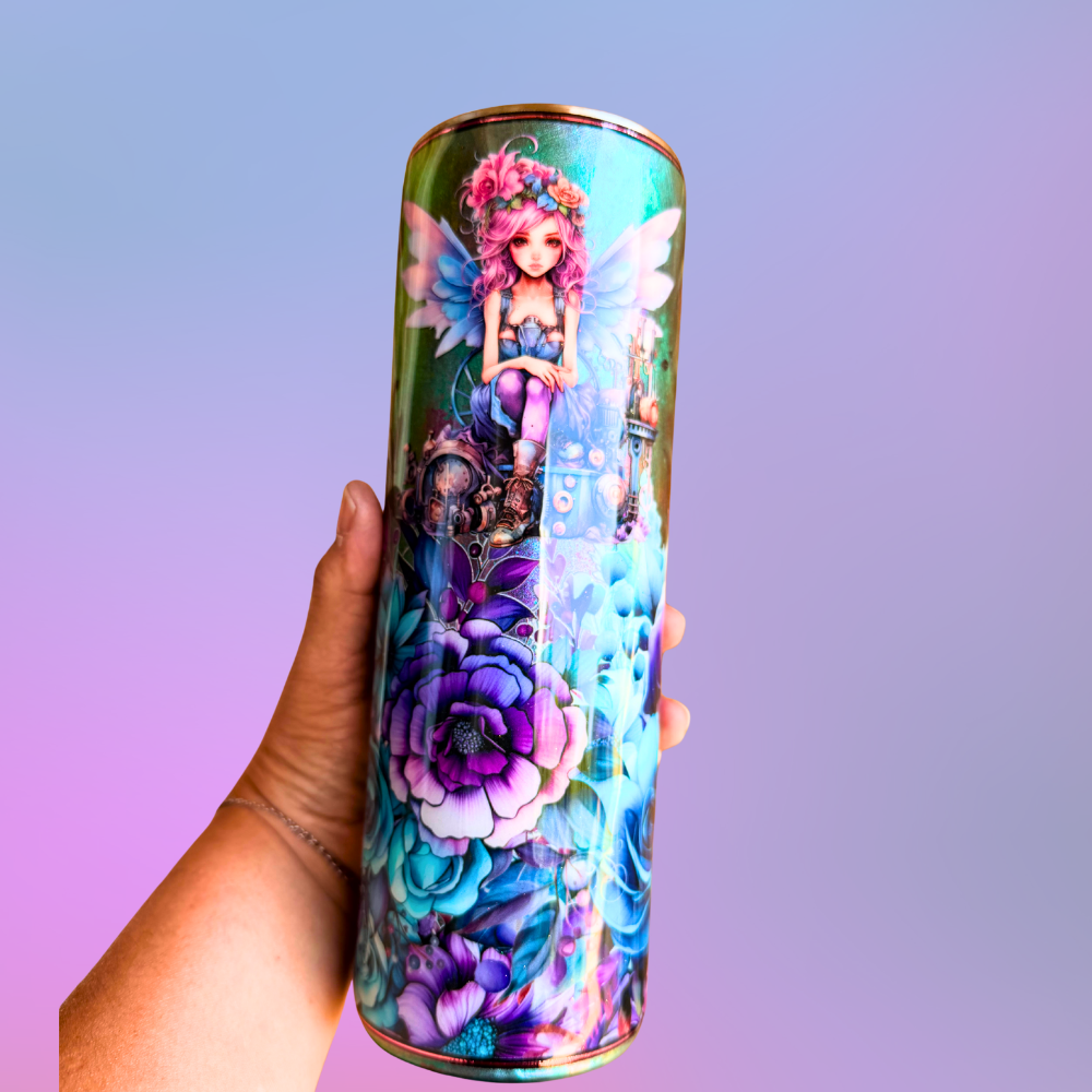 30oz Fairy Floral -Stainless Steel Tumbler