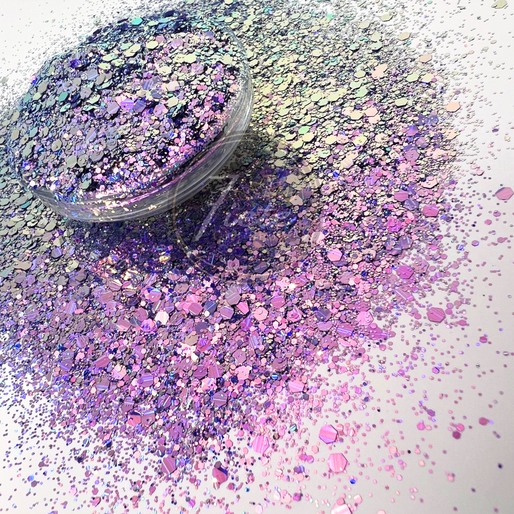 Bora Bora Glitter - Striped Holographic Mixed