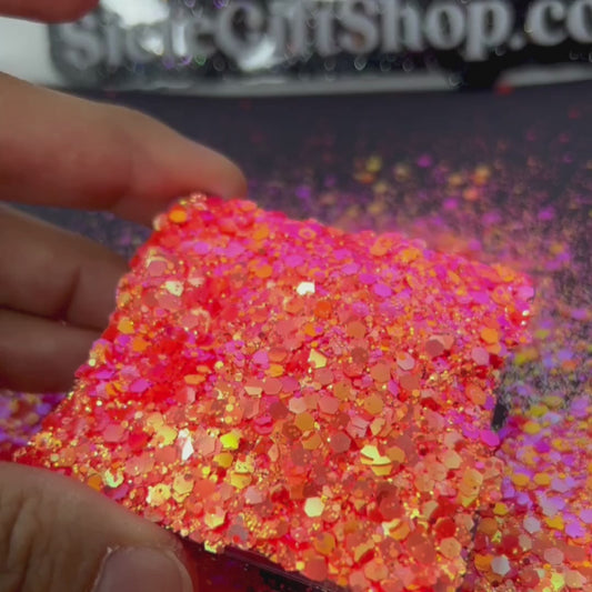 Spray Tan - Mixed Neon Color Changing Glitter
